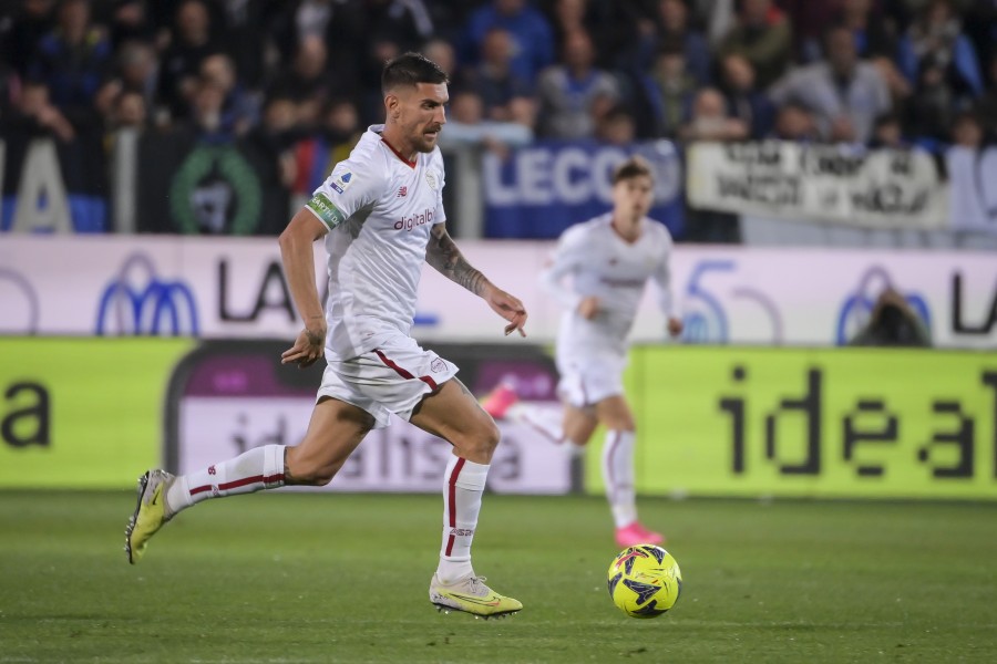 Lorenzo Pellegrini in azione a Bergamo 