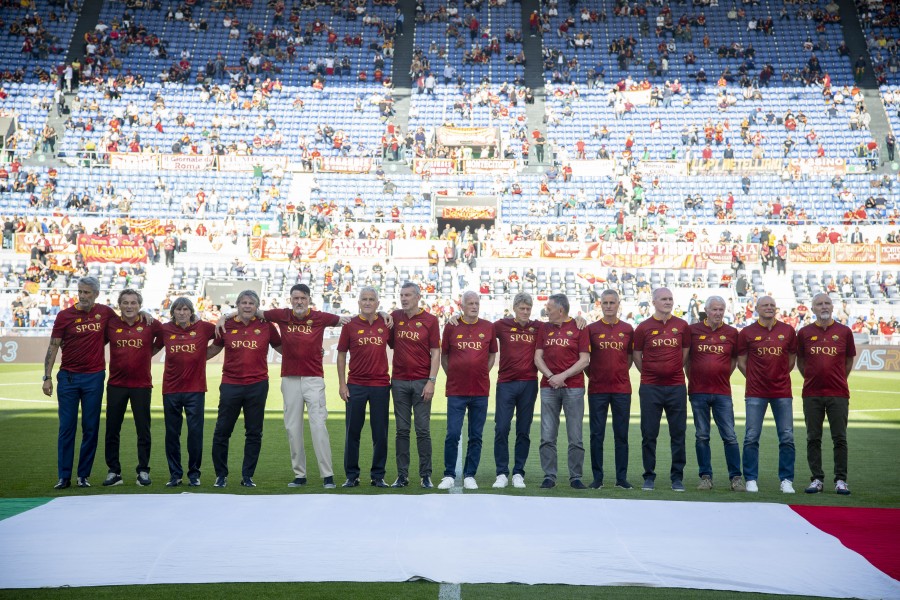 Cerimonia della vittoria dello scudetto del 1983 allo Stadio Olimpico