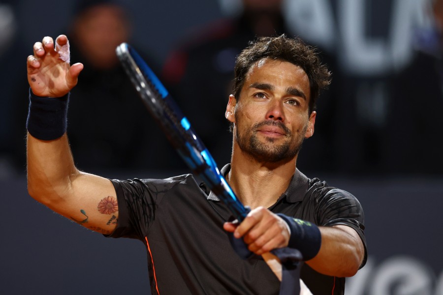 Fabio Fognini dopo un match