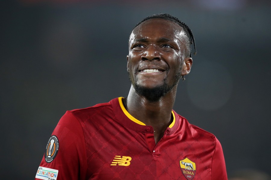 Tammy Abraham durante una partita della Roma