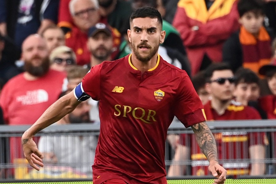 Lorenzo Pellegrini durante una partita della Roma