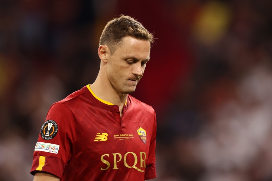 Nemanja Matic durante una partita con la Roma 