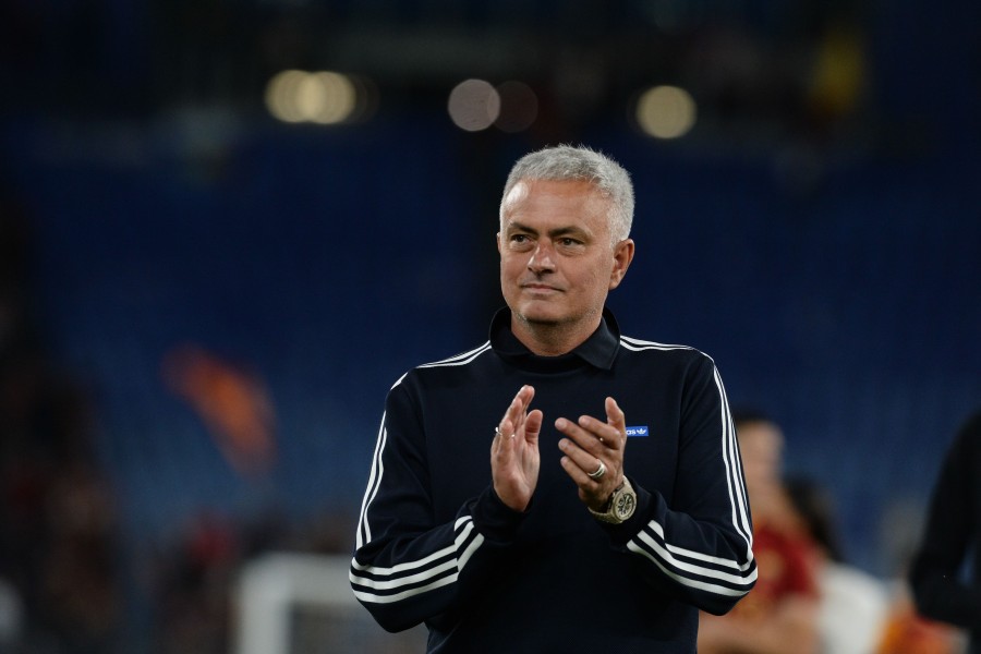 José Mourinho al termine della partita tra Roma e Spezia