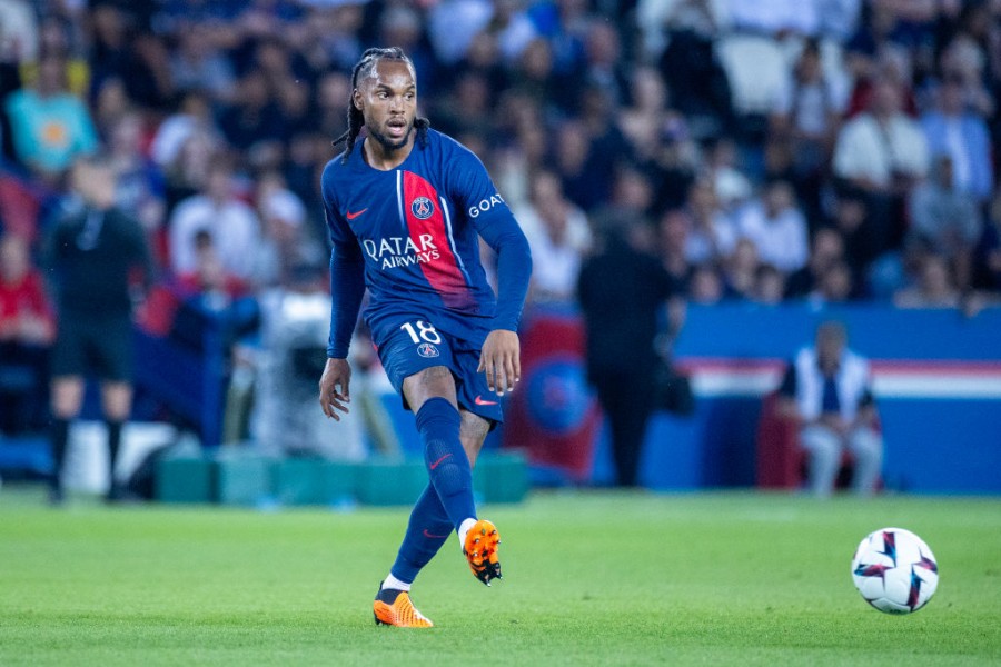 Sanches durante una partita del Psg