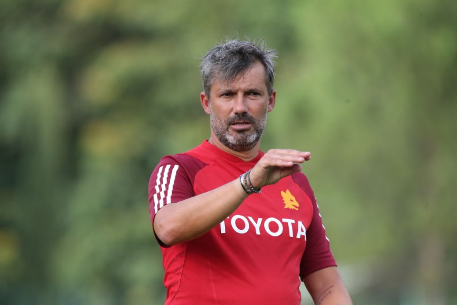 Alessandro Spugna durante la sessione d'allenamento