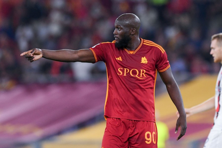 Romelu Lukaku con la maglia della Roma