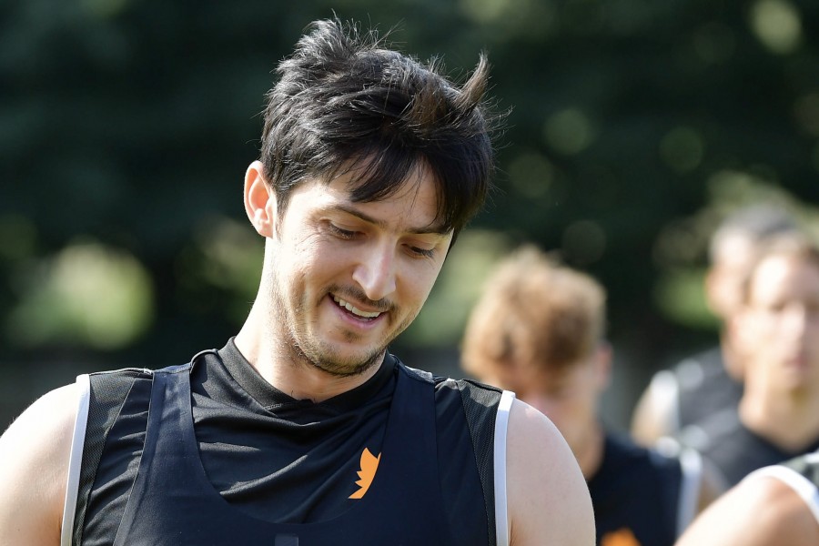 Azmoun durante un allenamento a Trigoria