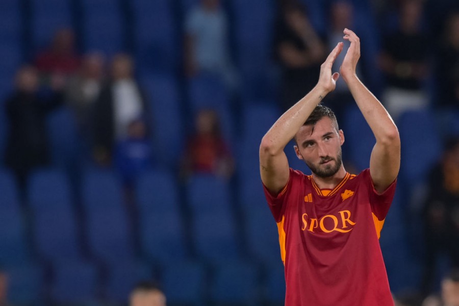 Cristante durante una partita della Roma