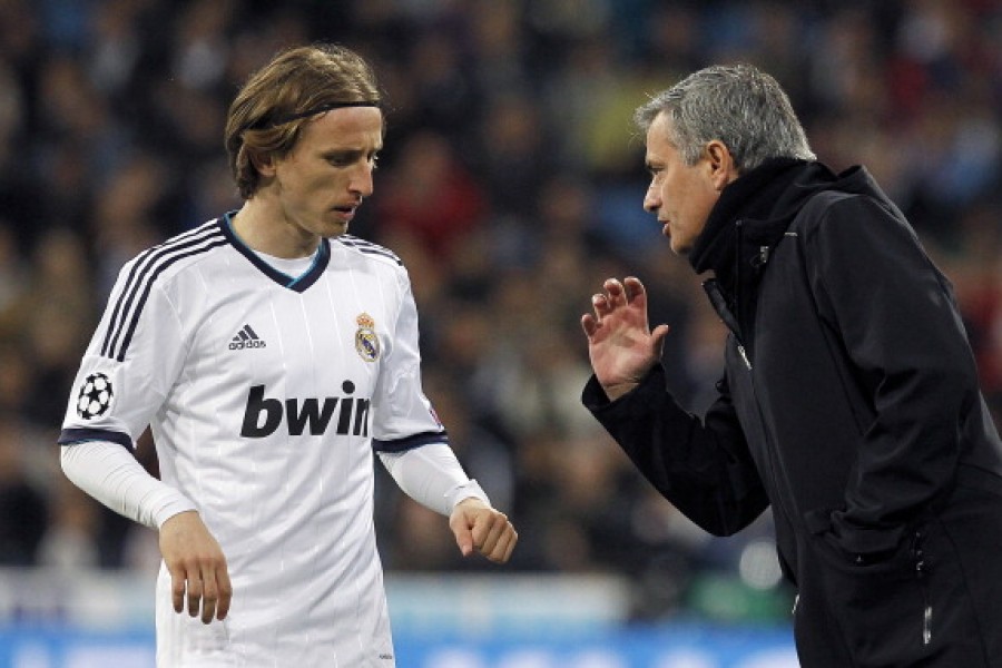 Modric e Mourinho al Real Madrid