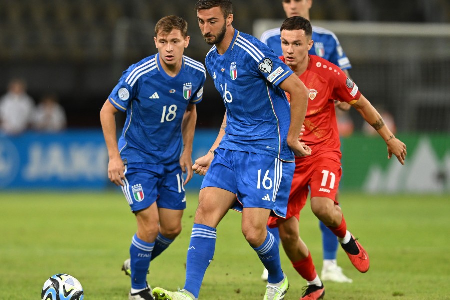 Bryan Cristante durante Macedonia del Nord-Italia 