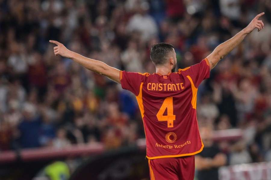 Bryan Cristante in azione con la maglia della Roma