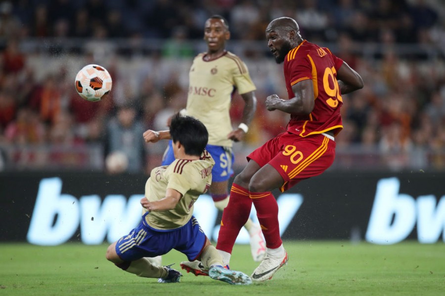 Romelu Lukaku in gol contro il Servette