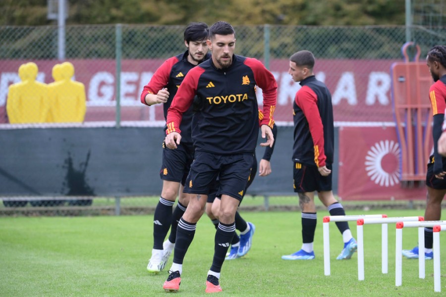 Lorenzo Pellegrini allenamento Trigoria