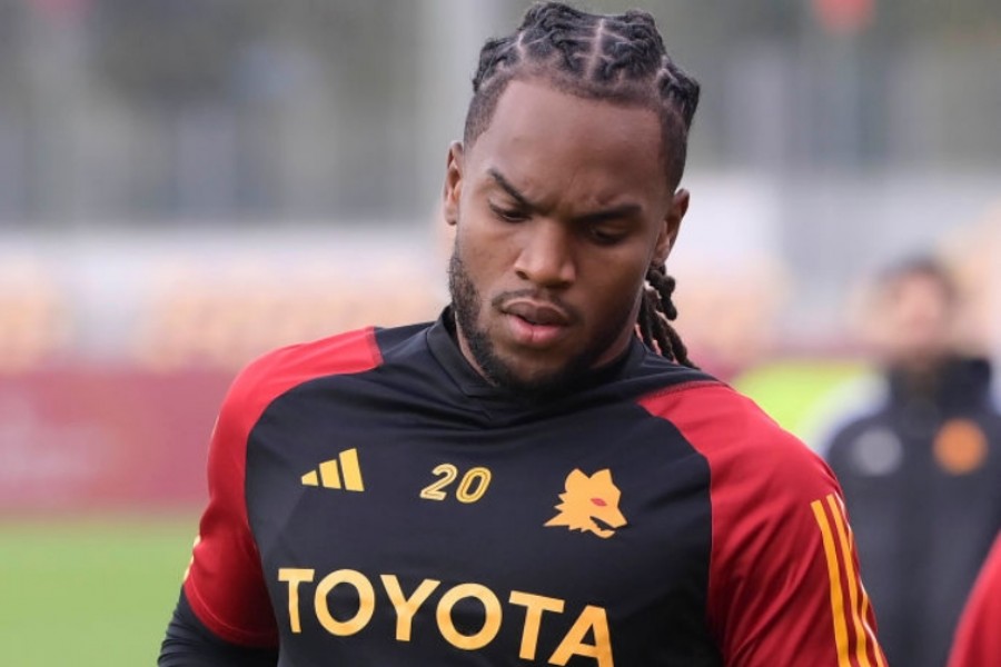 Renato Sanches in allenamento a Trigoria