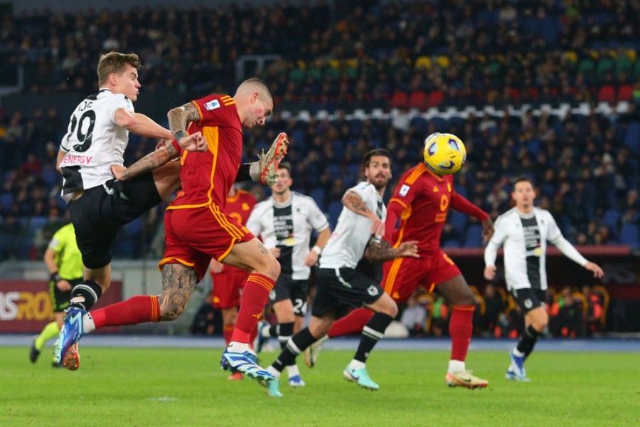 Il gol di Mancini contro l'Udinese