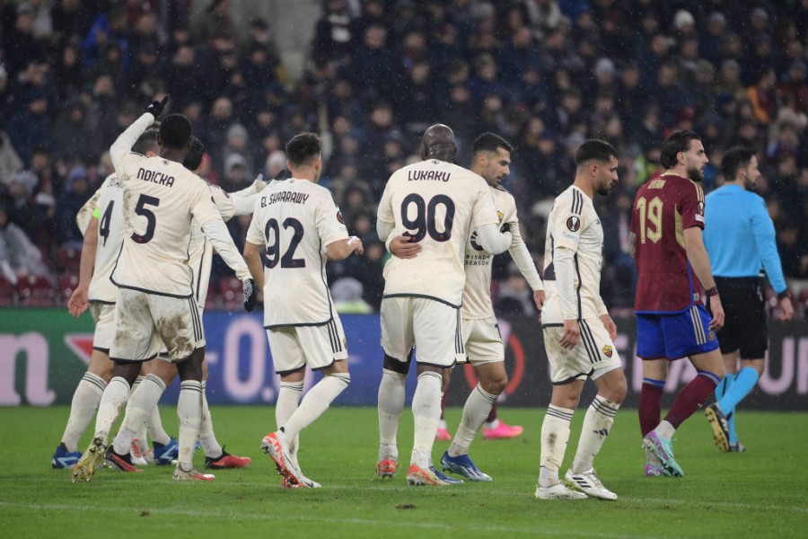La squadra durante la sfida contro il Servette