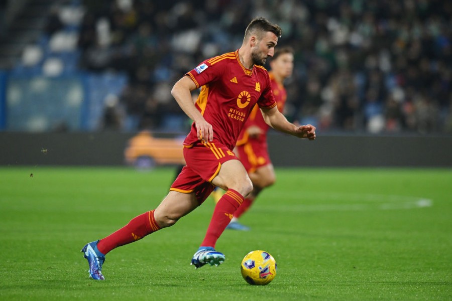 Cristante in campo con la Roma