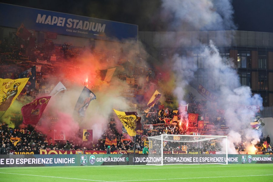 Tifosi Roma trasferta Sassuolo