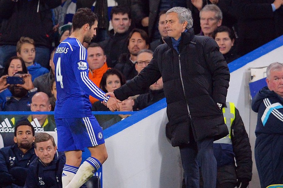 Cesc Fabregas con José Mourinho negli anni al Chelsea