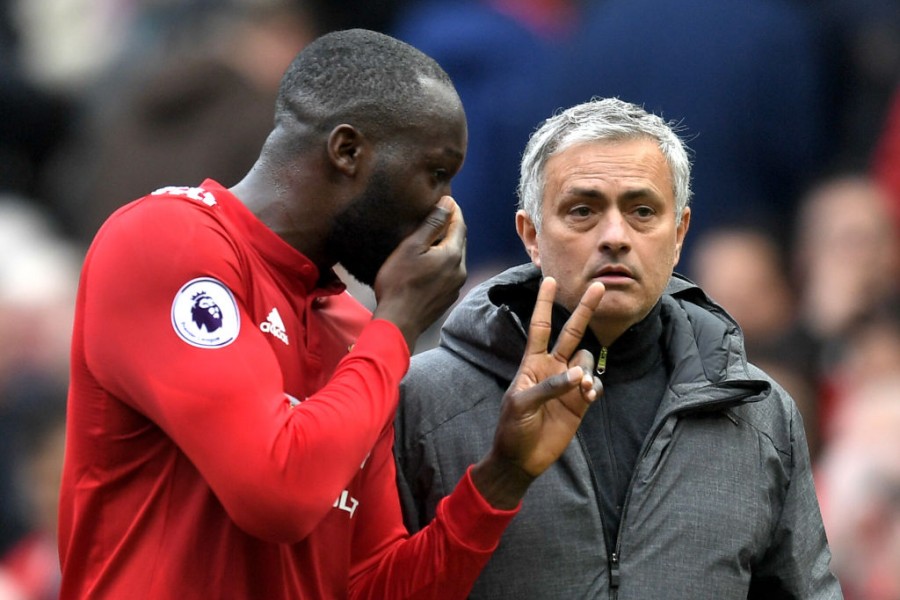 Romelu Lukaku e José Mourinho ai tempi del Manchester Utd