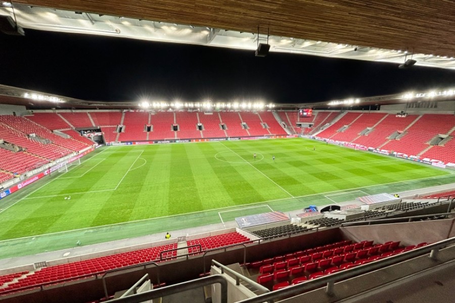 La visuale interna dell'Eden Arena di Praga