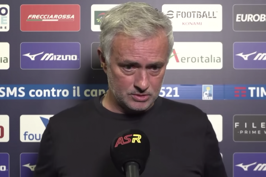 José Mourinho parla al termine di Lazio-Roma