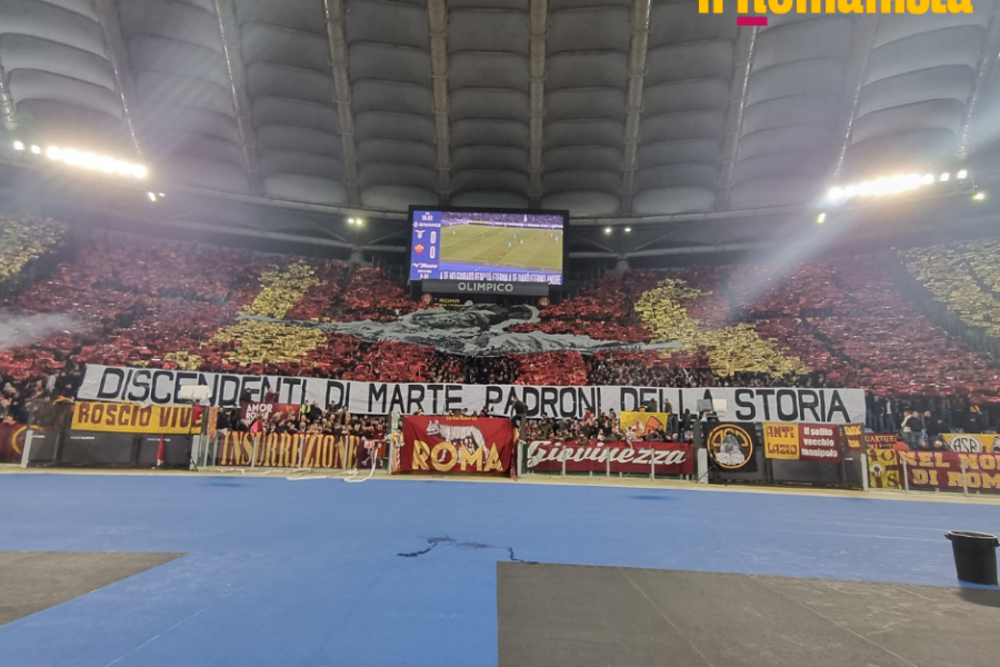 La coreografia della Curva Sud