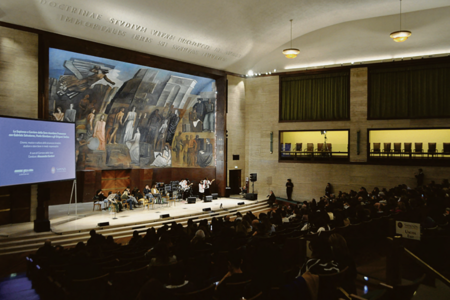 L'Aula Magna della Sapienza all'evento per Valdiserri