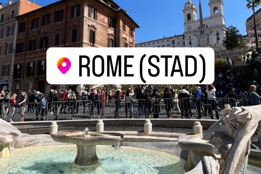 La foto di Piazza di Spagna pubblicata da un gruppo di tifosi del Feyenoord