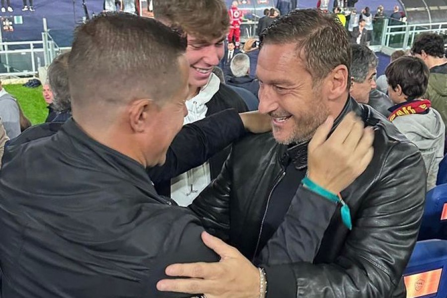 Rodrigo Taddei, Francesco e Cristian Totti allo Stadio Olimpico