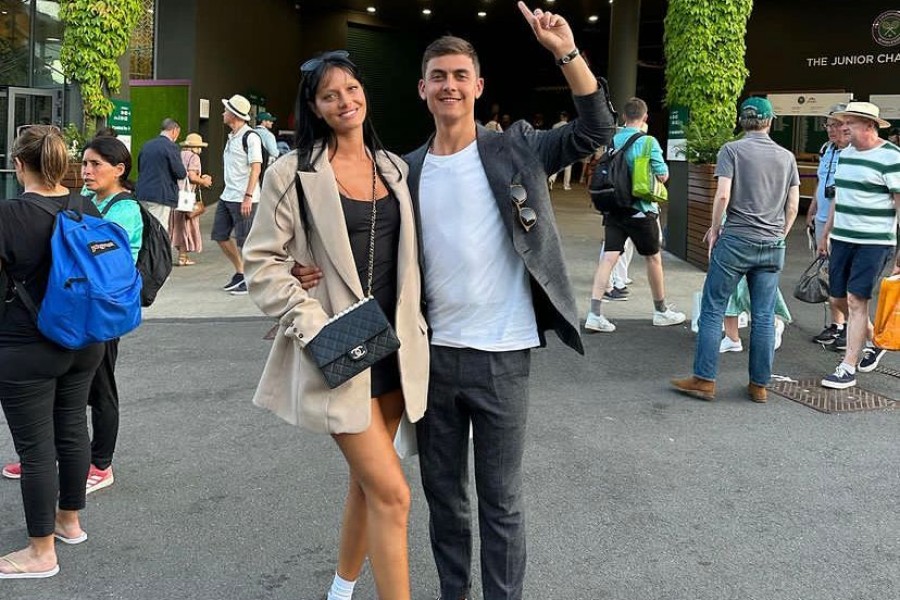 Dybala e la sua compagna Oriana Sabatini a Wimbledon