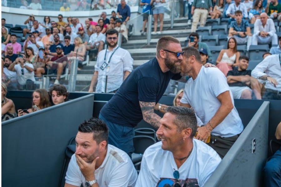 De Rossi e Totti al Foro Italico