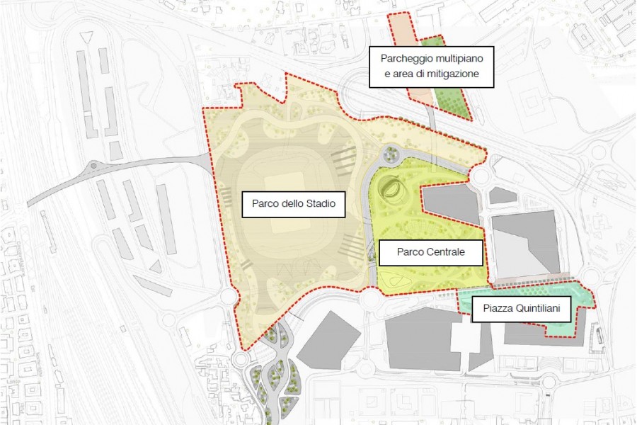 Il progetto del nuovo stadio della Roma a Pietralata