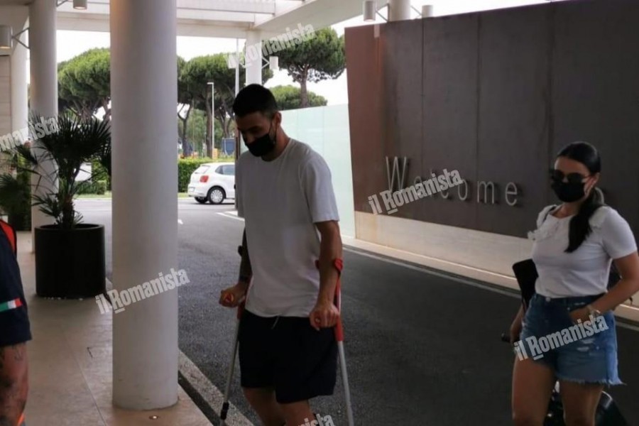 Spinazzola in partenza da Ciampino