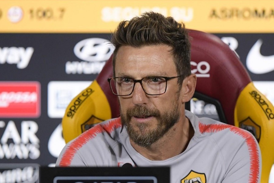 Di Francesco in sala stampa, di LaPresse