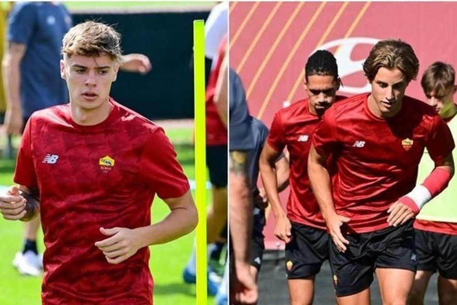 Zalewski e Bove a Trigoria (As Roma via Getty Images)