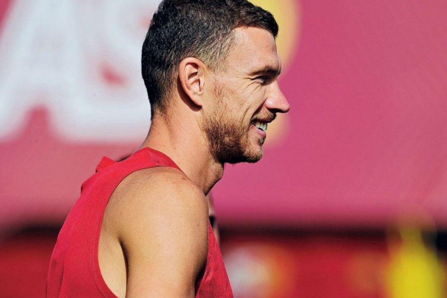 Edin Dzeko, 35 anni. Sta per iniziare la sua settima stagione con la Roma @ Getty Images