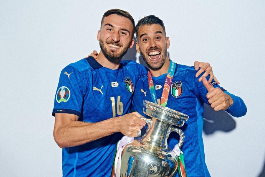 Cristante e Spinazzola dopo la vittoria dell'Europeo @Getty Images