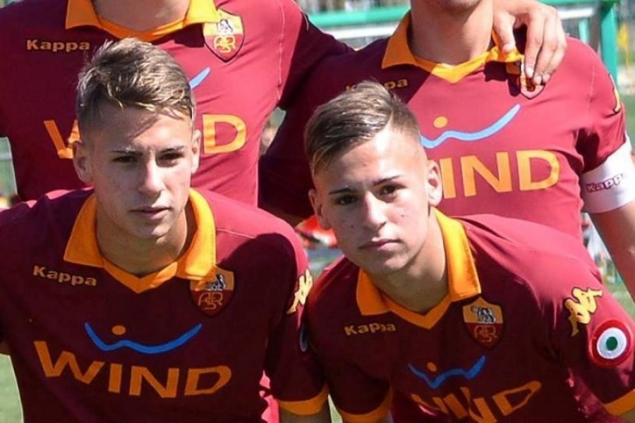 I gemelli Ricci con la maglia della Roma