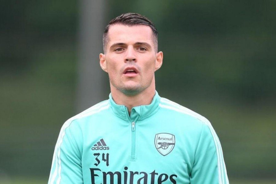 Granit Xhaka in allenamento con l'Arsenal (Getty)