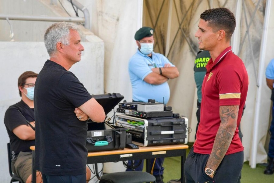 Mourinho e Lamela (As Roma via Getty Images)