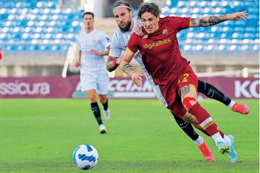 Nicolò Zaniolo, subentrato al 16’ della ripresa a El Shaarawy (As Roma via Getty Images)