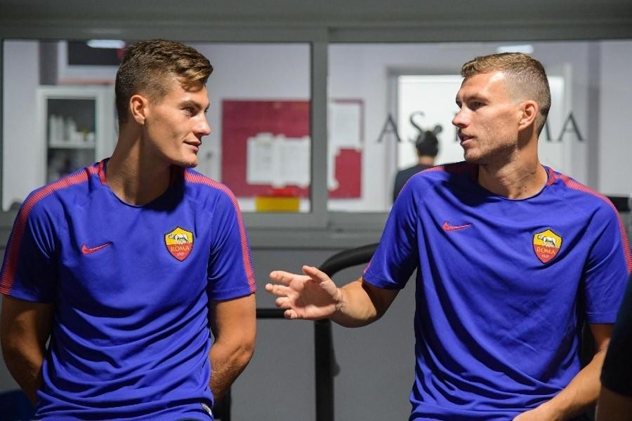 Schick in compagnia di Dzeko, di LaPresse