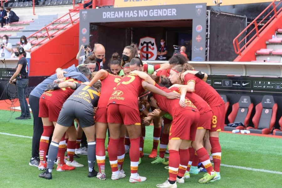 La Roma prima della sfida di ieri contro il Paris Saint-Germain (As Roma via Getty Images)