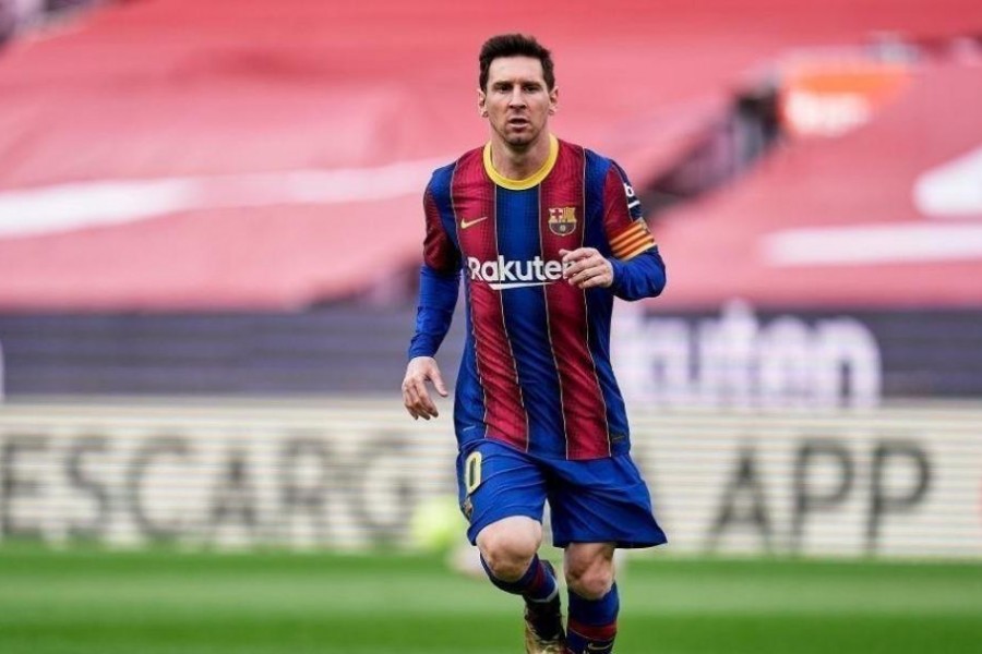 Messi con la maglia del Barcellona (Getty Images)