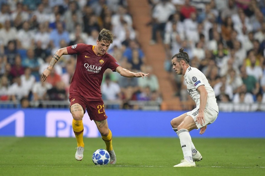 Zaniolo durante l'andata al Bernabeu, di LaPresse