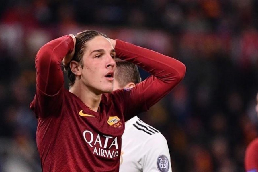 Zaniolo nella partita contro il Real, di LaPresse