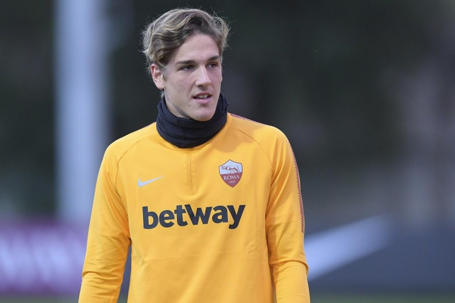 Nicolò Zaniolo in allenamento, di LaPresse