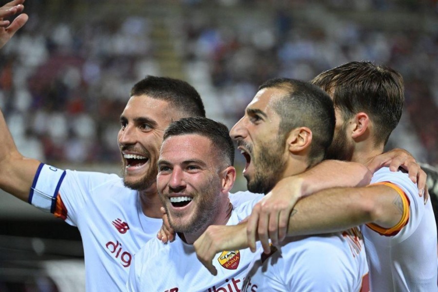 I giocatori della Roma festeggiano il raddoppio @Getty Images