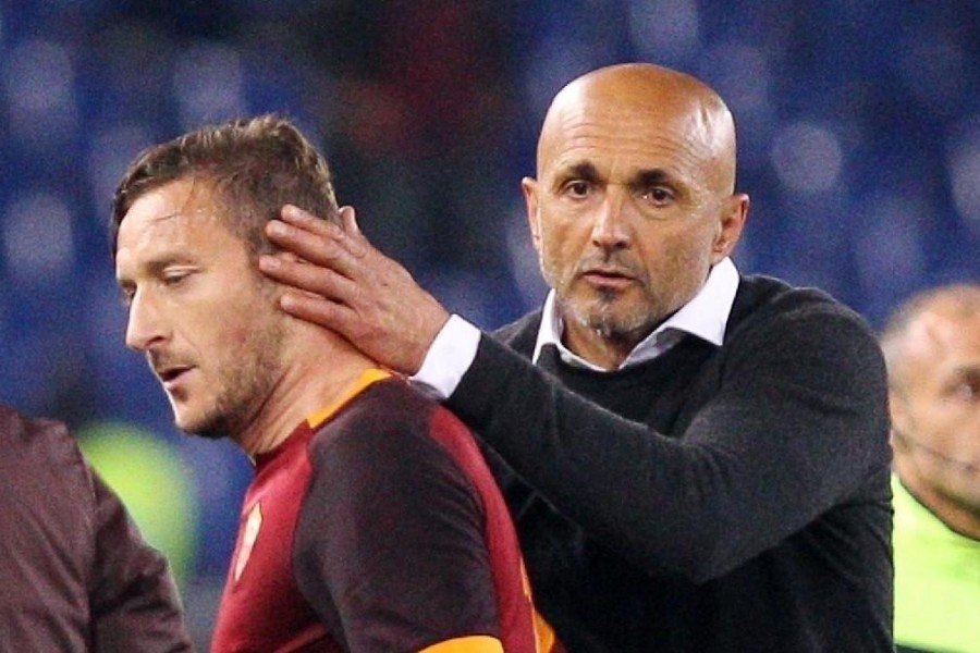 Totti e Spalletti dopo una gara nel 2016